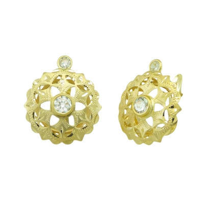 PENDIENTES CUBANA PEQUEÑA CON TOPE.12MM.CATALAN - RG8340