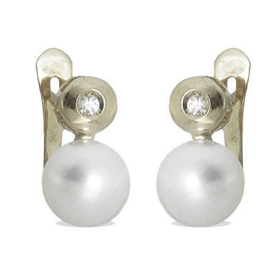 CHATON BRILLANTES DE 1'5MM 0.04 CT TW PERLA DE 6MM. - RGB4140B