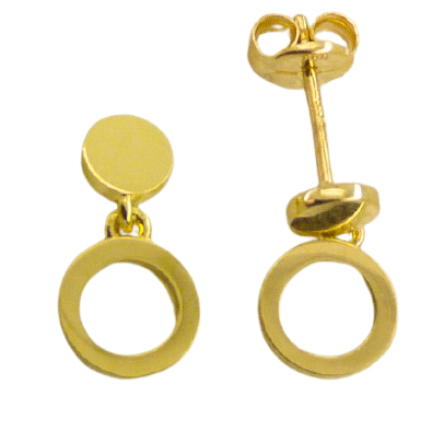 PENDIENTES DOBLE CIRCULO .13MM.PRESION - RG4700