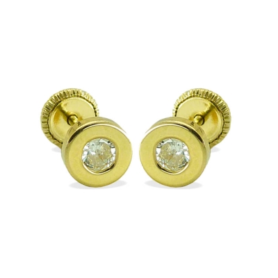 PENDIENTES "DONUT" CIRCONITAS DE  3MM.TORNILLO - RG1026