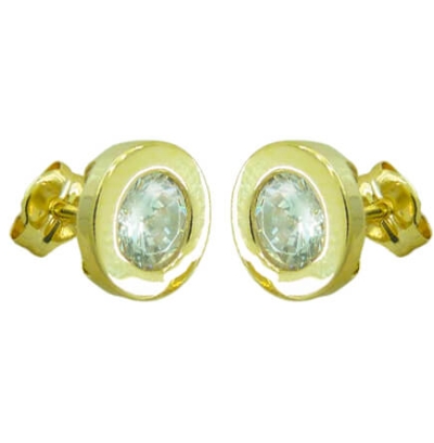 PENDIENTES "DONUT" CIRCONITAS 8MM.PRESION - RG1029