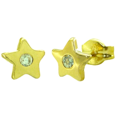 PENDIENTES ESTRELLA 7MM CON CIRCONITAS. PRESION - RG5608