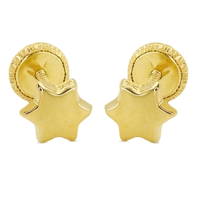 PENDIENTES ESTRELLA LISA 5MM.TORNILLO - RG1937