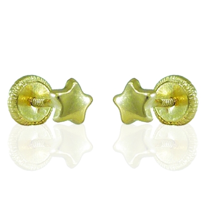 PENDIENTES ESTRELLA LISA 4.5MM.TORNILLO. - RG1933