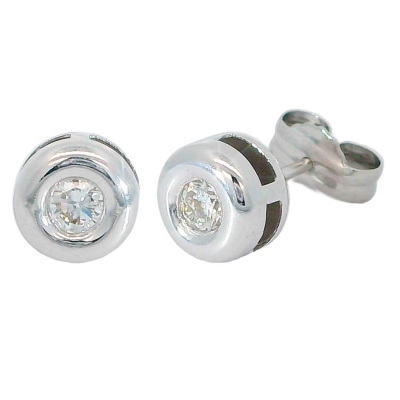 CHATÓN ORO BLANCO 6'5MM, BRILLANTES H-SI DE 3MM 0.22 CT TW - RGB4129B/0.22