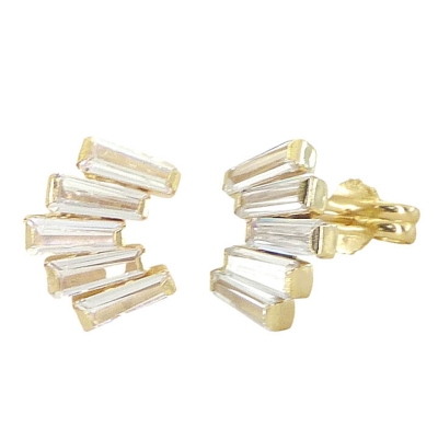 PENDIENTES ESCALADORES PIEDRAS CARRE.10MM. - RG5627