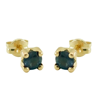 PENDIENTES GARRA  ZAFIRO FINO 4MM.PRESION - RG3074Z