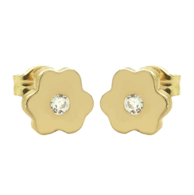 PENDIENTES MARGARITA 7MM CON CIRCONITA.PRESION. - RG5609