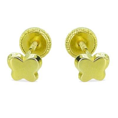 PENDIENTES MARIPOSA LISA 5'5MM.TORNILLO. - RG4120