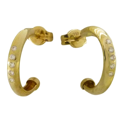 PENDIENTES MEDIO ARO CON CIRCONITAS.14MM. - RG5082