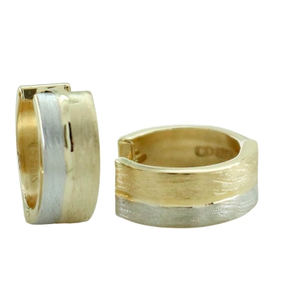AROS HUGGIE TALLADOS BICOLOR.14x6MM. - RG5788