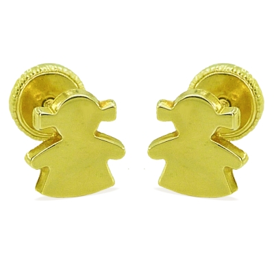 PENDIENTES SILUETA NIÑA.7MM.TORNILLO. - RG3630
