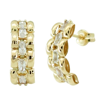 PENDIENTES PANTER CON CIRCONITAS.15x5'5MM. - RG5827