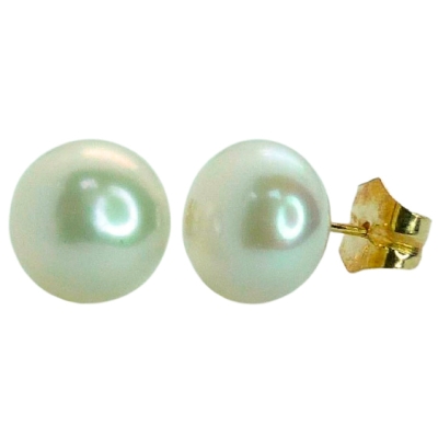 PENDIENTES PERLA BOTON 11/12 MM.PRESION. - RG9971