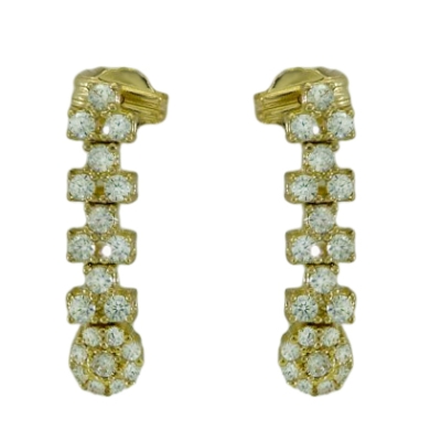 PENDIENTES ORO BLANCO CIRCONITAS.20MM. - RG3781