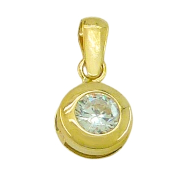 COLGANTE CHATON PIEDRA 4MM CON REASA - RG1674/C