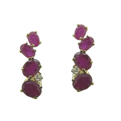 PEND.RUBI 4*3MM DIAMANTE 0.03CTS H-SI - RGB4108PR/0.03