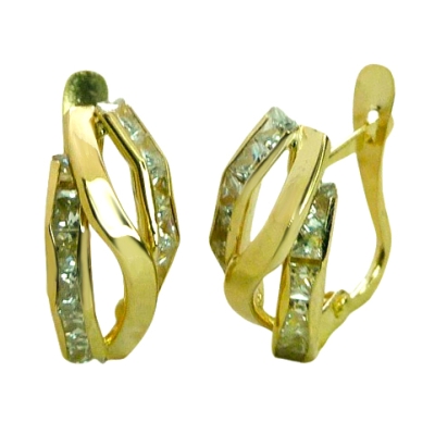 PENDIENTES  BANDAS Y CIRCONITAS CARRE.CATALAN. - RG2847