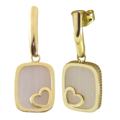 PENDIENTES ANTIC NACAR ROSA 10x8MM.PRESION - RG5384