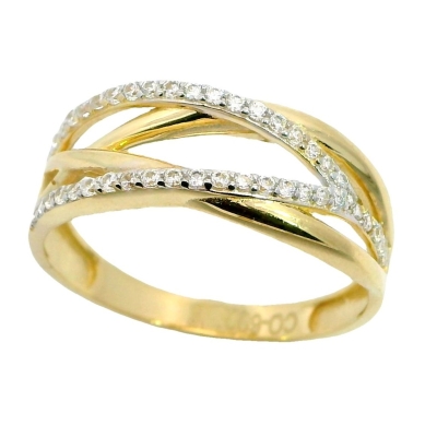 SORTIJA BANDAS Y CIRCONITAS.CABEZA 7'5MM. - RG6