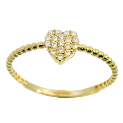 SORTIJA CORAZON CUAJO CIRCONITAS. - RG17