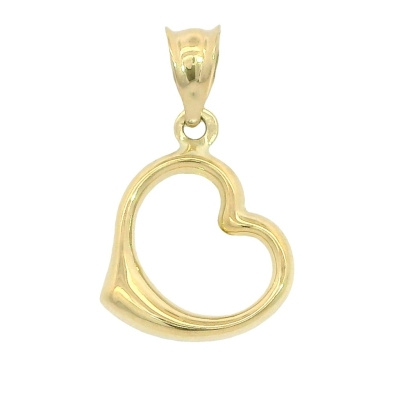 COLGANTE CORAZON LISO.11x12MM. - RG36