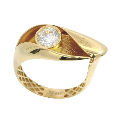 SORTIJA HOJA CON CIRCONITA DE 5MM. - RG52