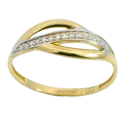 SORTIJA HOJAS CON CIRCONITAS.CABEZA 7MM. - RG4