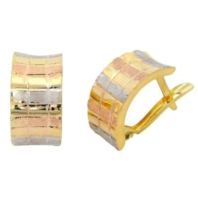 MEDIOS AROS TRICOLOR  CIERRE  CATALAN.13x7MM. - RG37