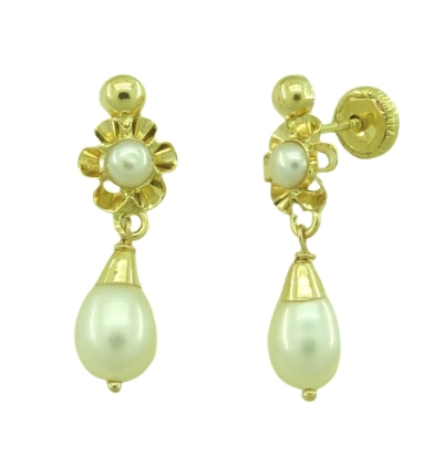 PENDIENTES ARQUILLO PERITA PERLA.TORNILLO. - RG6049/4P