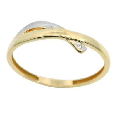 SORTIJA BANDA BICOLOR CON CIRCONITA. - RG00064S