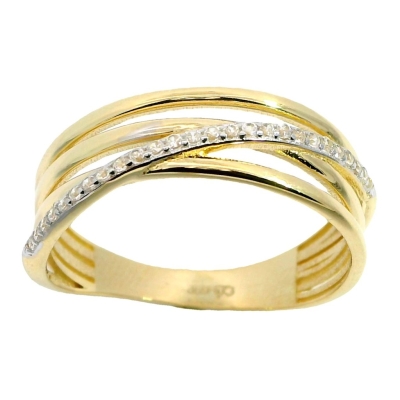 SORTIJA BANDAS LISAS Y DE CIRCONITAS. - RG5992