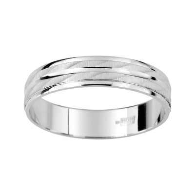 Alianza Fantasía de Plata 925 Rodinada, 4 mm - ARYAG337200