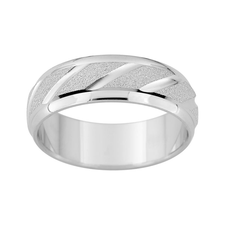 Alianza de Plata 925 Acabado Combinado, 6 mm - ARYAG337282