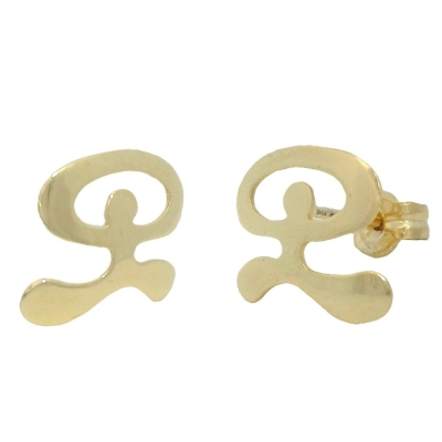 PENDIENTES SILUETA INDALO 10x8MM.PRESION - RG4228