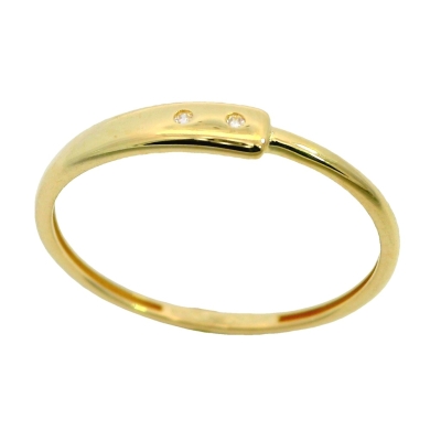 SORTIJA BANDA CON CIRCONITAS. - RG00066S