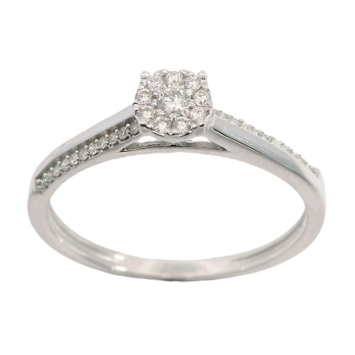 SORTIJA PRINCESA BRILLANTES 1/0.045+9/0.054+22/0.051 H-SI - RGB4097/0.15