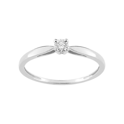Anillo Solitario Oro Blanco 9K con Diamante 0,10 ct - ARY90ZA681GB4