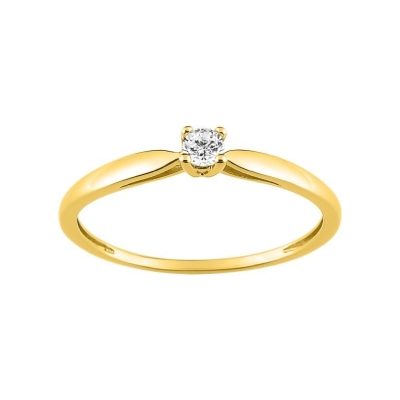 Anillo Solitario Oro Amarillo 9K con Diamante 0,10 ct - ARY90ZA681JB4