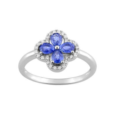 Anillo Oro 18k Zafiro y Diamante - ARY1816029S1