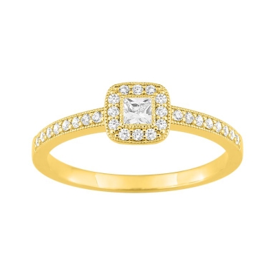 Anillo Oro Amarillo 18K con 29 Diamantes 0,27 ct. - ARY181765930