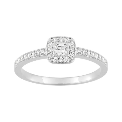 Anillo Oro Blanco 18K con 29 Diamantes 0,27 ct. - ARY181765931