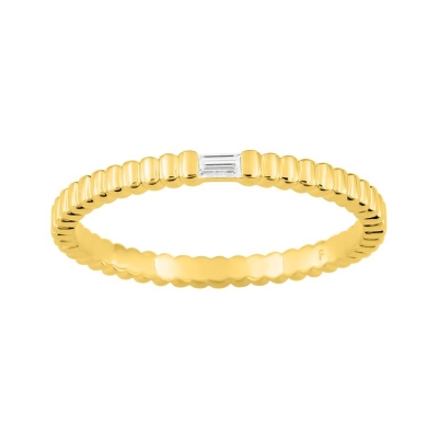 Alianza Oro Amarillo 18K 1,8 mm con Diamante Baguette 0,03 ct. - ARY181766520