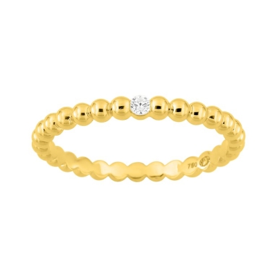 Alianza Oro Amarillo 18K 2 mm con Diamante 0,04 ct. - ARY181766730