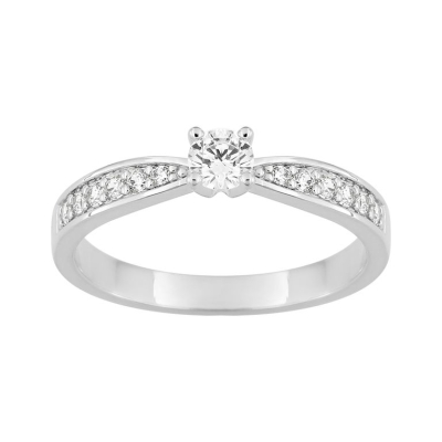 Anillo en oro blanco de 18k con 13 diamantes brillantes (0.41 ct, GH-P1) - ARY181776131