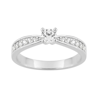 Anillo en oro blanco de 18k con 13 diamantes brillantes (0.48 ct, GH-P1) - ARY181776231