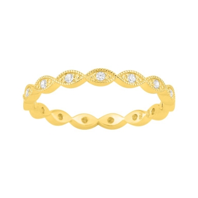 Anillo en oro amarillo de 18k con acabado pulido y diamantes talla brillante en calidad GH-P1 - ARY181776430