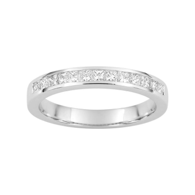 Media Alianza Oro Blanco 18K con 13 Diamantes 0,50 ct - ARY1835034GO