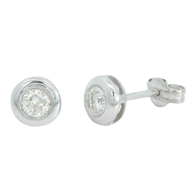 PENDIENTES CHATON FUNDICION  6MM. BRILLANTES H-SI1  0.32 CT TW - RGB4121/0.32B