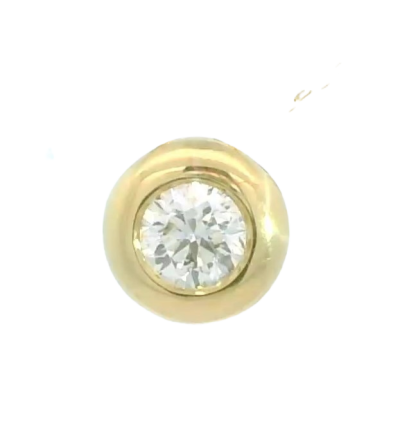 COLGANTE CHATON FUNDICION ORO BLANCO 5MM. BRILLANTE H-SI 1 . 0.10 CT. - RGB4121/C/0.10